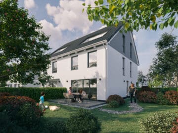 "OBSTGÄRTEN-RHEINBACH" 12 neue Einfamilienhäuser in bevorzugter Lage von Ramershoven, provisionsfrei - Impression Gartenansicht Haus Gala