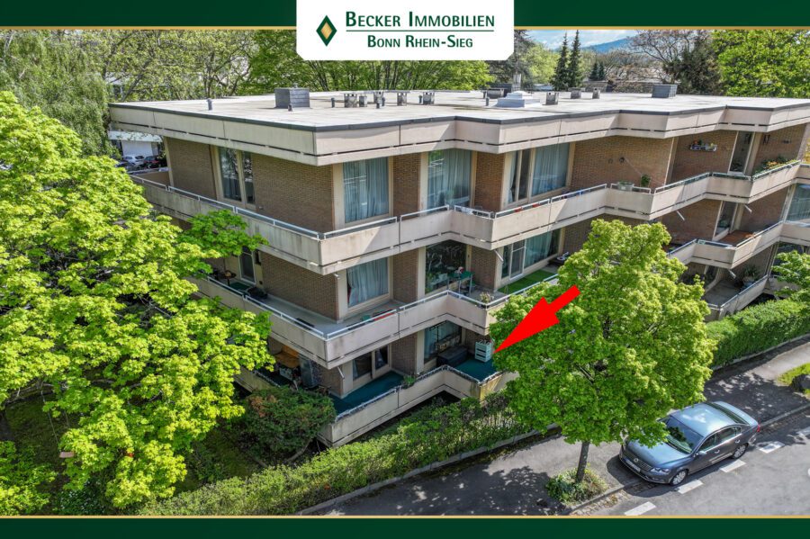 Gepflegte 5-Zimmer-Wohnung mit umlaufenden Balkon & TG-Stellplatz in begehrter Lage von Plittersdorf - Impression Außenansicht