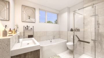 "OBSTGÄRTEN-RHEINBACH" 12 neue Einfamilienhäuser in bevorzugter Lage von Ramershoven, provisionsfrei - Impression Badezimmer