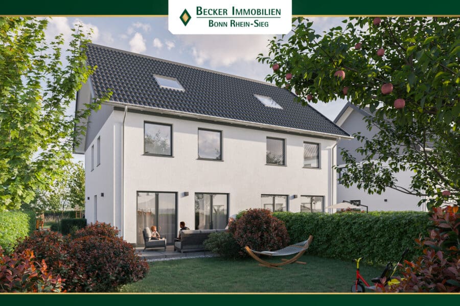 "OBSTGÄRTEN-RHEINBACH" 12 neue Einfamilienhäuser in bevorzugter Lage von Ramershoven, provisionsfrei - Impression Gartenansicht Haus Elstar